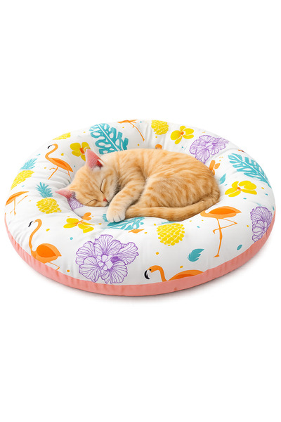 Kedi/Köpek Flamingo desenli