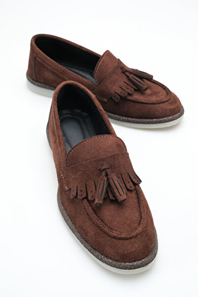 Solo Bag Loafer din piele intoarsa cu ciucuri pentru femei, cu talpa conforta...