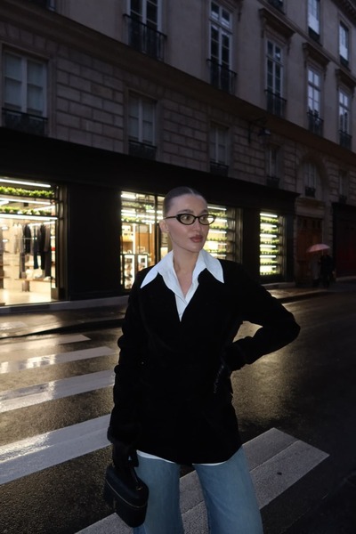 BB Bensu Buyruk Midnight Velvet Jacket