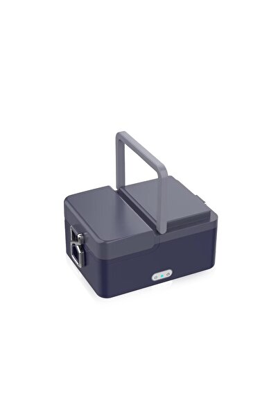 Home Elec علبة غداء كهربائية، سعة 1.5 لتر، 75 واط، لون أزرق