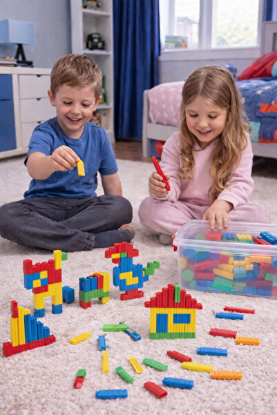 LEGO Kutulu Renkli 6Eğitici v Eğlenceli Yapı Blokları Seti