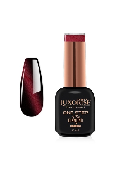 LUXORISE Semi-permanent One Step Diamond Magnetic Nail Polish - Cherry Wink, ...
