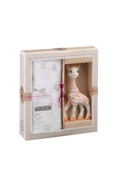 Vulli SOPHIEsticat Gift Set With Sophie the Giraffe And Diaper 120x120 cm