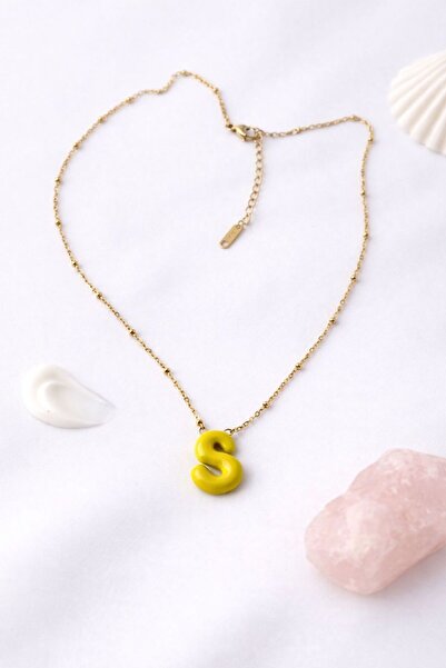 Archhazel Jewelery Elegant Steel Necklace with Letter S