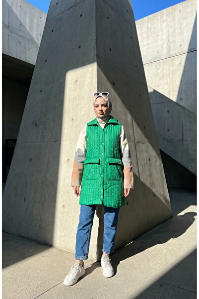 sefamerve Quilted Vest 71152-05 Green