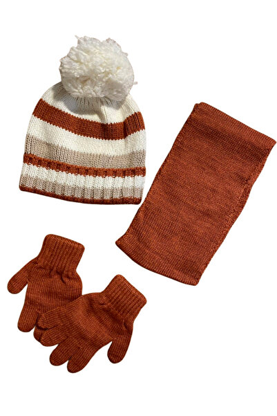 LİNOTTİ SET Eșarfă, Căciulă și Mănuși pentru Copii 2-6 Ani
