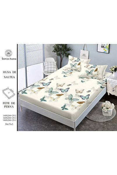 FIONNA.RO Stretchy Duvet Cover and Pillowcases Made of Finet 160x200cm - Crea...