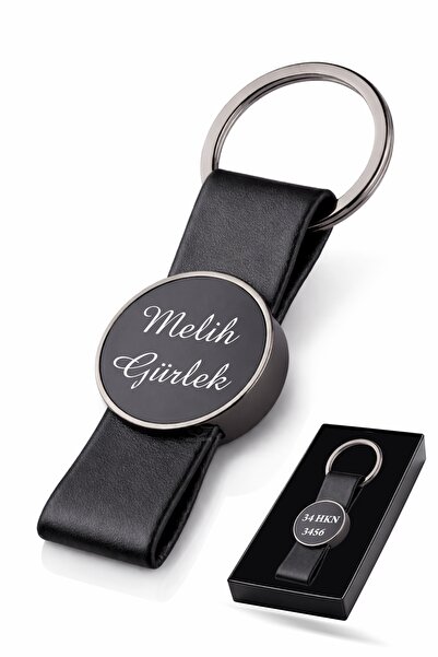 MELL & SWIPE Hediyelik Kişiye İsme Özel Isim Baskılı Suni Deri Plaka Anahtarl...