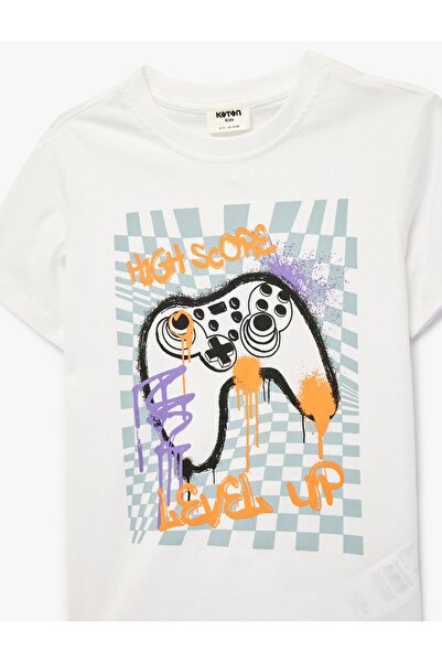 Koton Kids Boy's Cotton Short Sleeve Crew Neck Printed T-Shirt