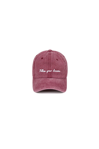 REAL DREAM " Follow Your Dreams " Yazılı Unisex Nakışlı Ayarlanabilir Şapka -...