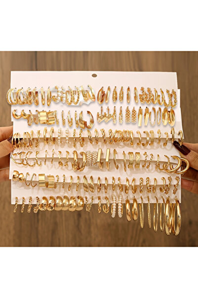 Ervalina 12 Çift Çoklu Küpe Seti (Karışık Gönderim)