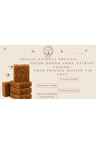 SECILLE NATURAL ORGANIC SOĞUK DÖKÜM ARDIÇ KATRANI SABUNU