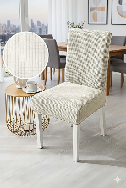 Hazineci Bey Lycra, Washable, Non-Pilling, Chair Cover, 1 Piece Square Patter...
