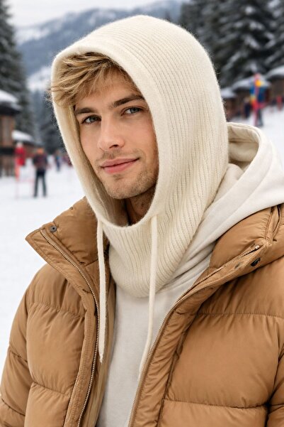 FELLMENS Ecru Wool Premium Balaklava Men's Beanie Hat