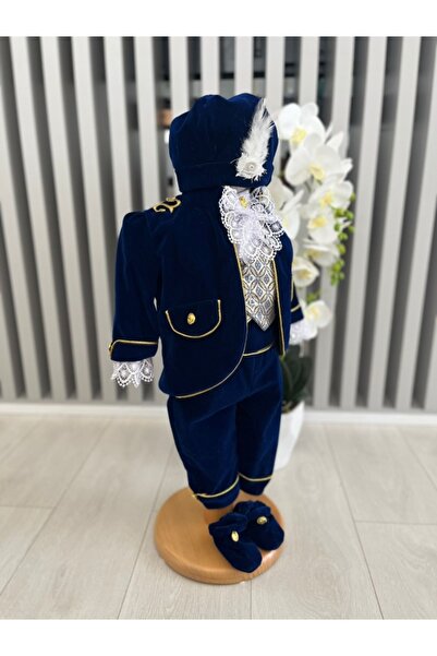 Inovius Με τύπωμα κοστούμι βάπτισης, σκούρο μπλε - DPH356 - Μέγεθος: 3-6 μηνών