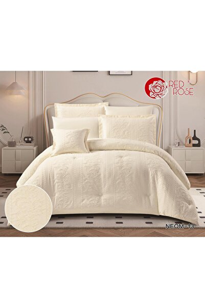 Red Rose Neom Jacquard Microfiber Duvet (7 pieces) - Double - Size 240*260