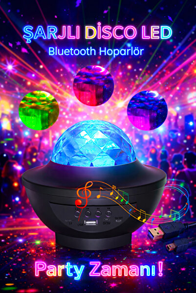 Maybax RGB LED Galaxy Projektör Yıldızlı Bulutsu Efekti ve Dahili Bluetooth H...