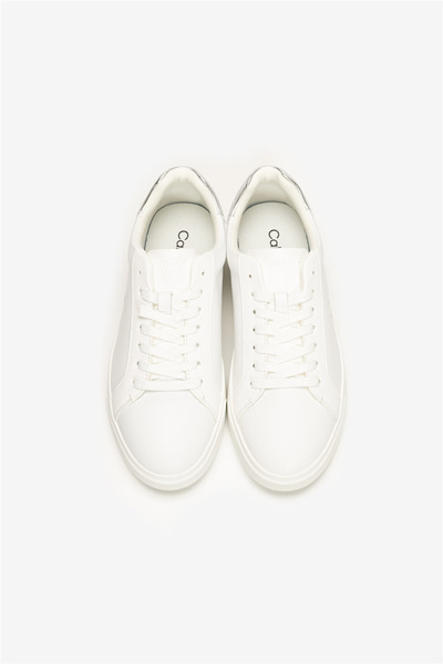 Calvin Klein Low Pro Cups Laceup Lth Met Kadın Sneaker Beyaz