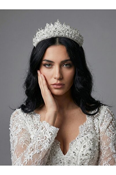 Magic Tiara Kristal Taşlı Taç – Gösterişli Özel Gün Tacı
