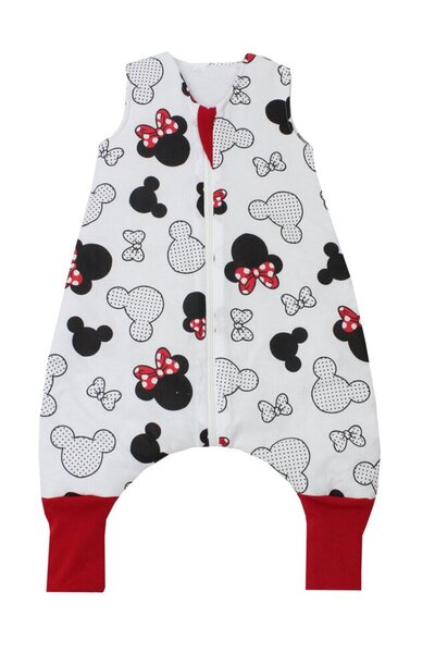 PRICHINDEL Sleeping Bag without Filling, Red Bows, with Legs