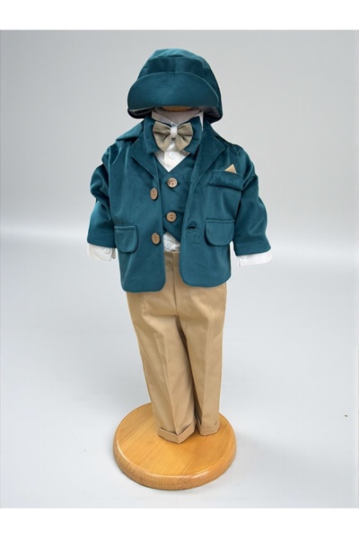 Inovius Μπλε Βελούδο Βελούδο στολή - DPH303 - Μέγεθος: 3-6 μηνών