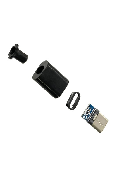 Voltaj IC-266B1 Kapaklı Type-C Erkek Soket Type-C Konnektör
