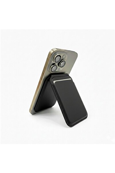 Phlix Magsafe Uyumlu Deri Görünümlü Manyetik Kartlık-Telefon Arkasına Takılan...