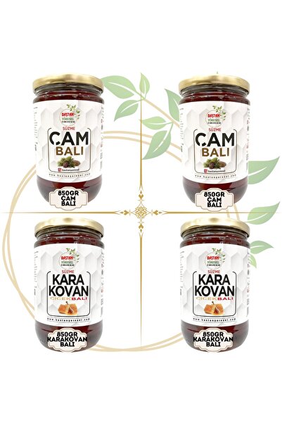 Baştan Yöresel 2 adet 850gram ÇAM Balı ve 2 adet 850gram Karakovan Balı (4X85...