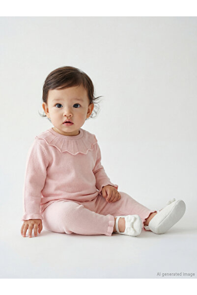 LC Waikiki Crew Neck Baby Girl Knitwear Sweater and Pants