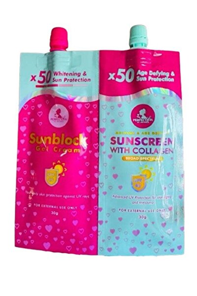 Perfect Skin Sunblock Gel Cream + Melasma and Age Defying Sunscreen with Coll...