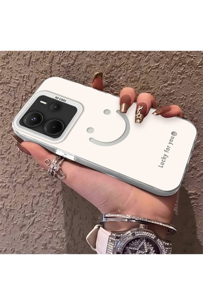 CHICASELUX غطاء حماية بتصميم وجه مبتسم بسيط ومريح لهاتف Redmi Note 14 4G، متو...