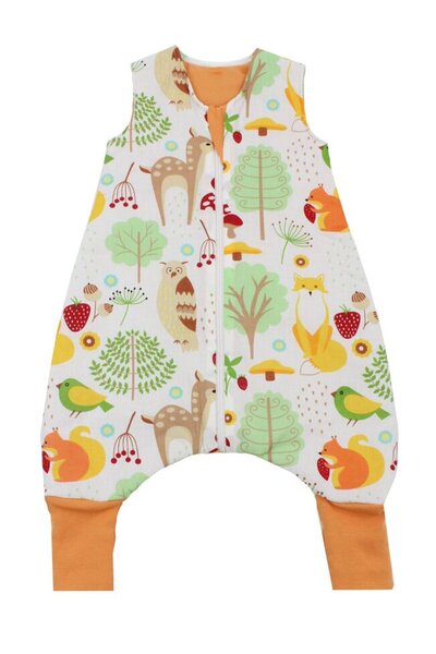 PRICHINDEL Sleeping Bag with Filling, Forest, with Legs