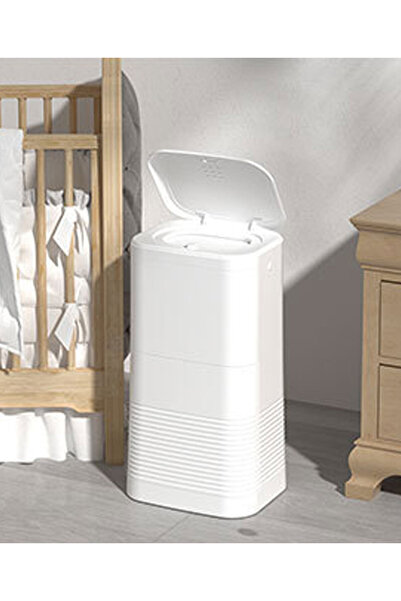 Babyhug Diaper Trash Bin + Refill Bag Roll + Carbon Filter, Airtight Seal, Bu...