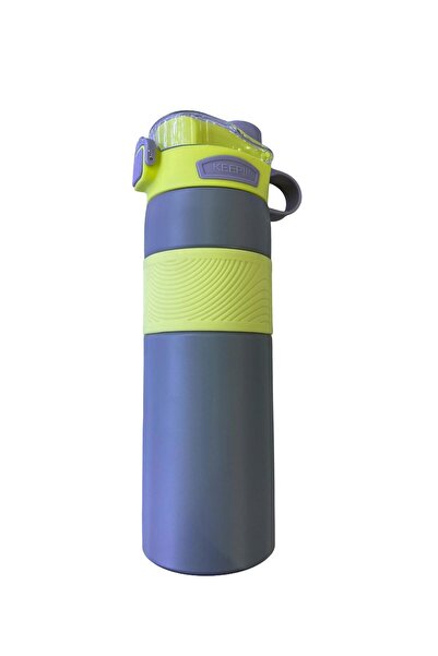 mercanpromosyon ترمس فولاذي من ميركان سعة 800 مل بغطاء قابل للإغلاق - زجاجة م...