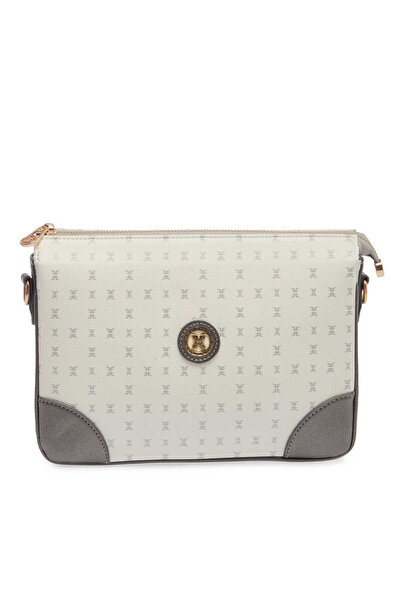 Tergan Beyaz Print Kadın Çapraz Askılı Çanta - S26Y1PR09090-U1A