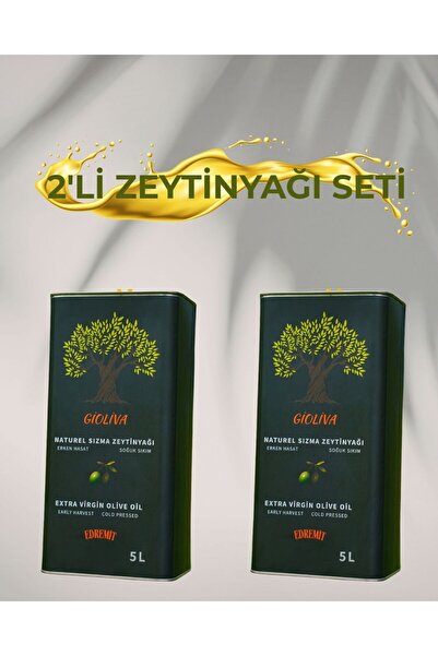 Gioliva Erken Hasat Soğuk Sıkım Natürel Sızma Zeytinyağı 2'Lİ 5L