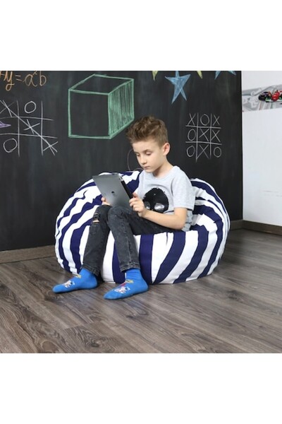 DonBasco Bean Bag Toy Storage Chair BLUE - L