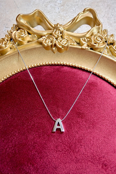 ANKA JEWELLRY Silver Color a Letter Pendant