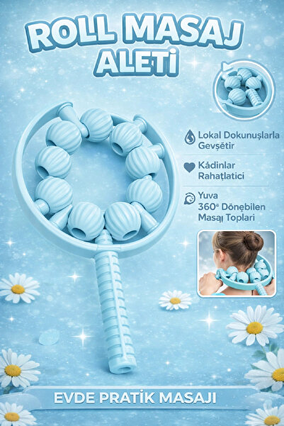 Berdina Home Handheld Massager 9-Wheel Lymphatic Drainage Roller Adjustable L...