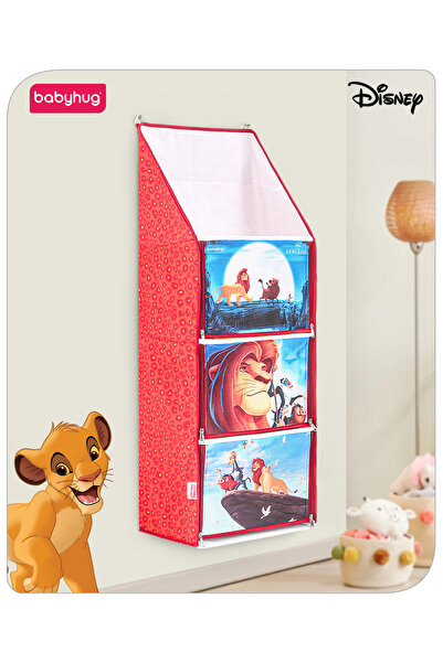Babyhug Disney منظم معلق، بتصميم مستوحى من فيلم الأسد الملك، 3 أرفف ورف واحد،...