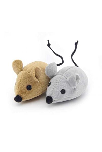 FOXMAG24 Set of 2 interactive cat toys, Gray/Brown Mouse