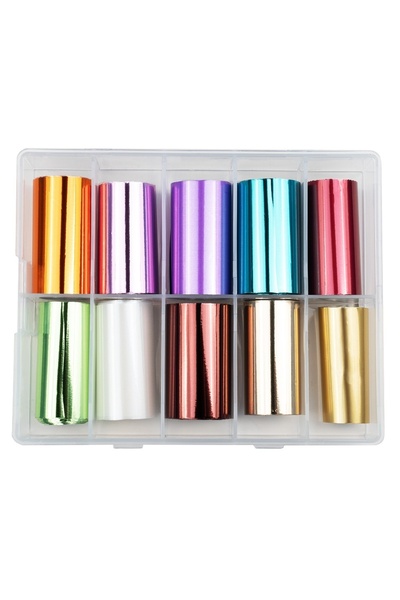 LUXORISE Σετ από λαμπερά φύλλα μεταφοράς ολογράμματος, 10 τεμάχια