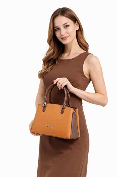 Generic Women’s Structured Handbag – Premium Textured Leather Bag – 23 cm Ele...