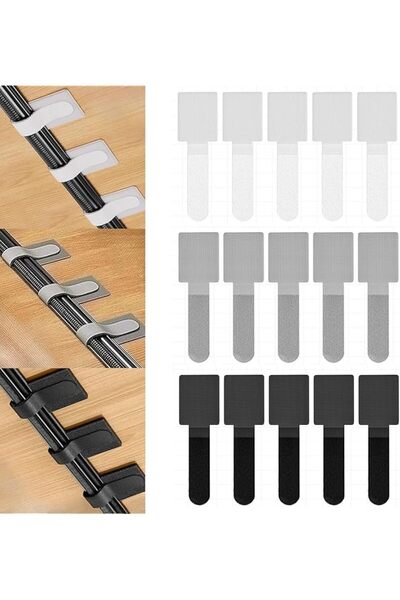 The Bros 150 قطعة من أربطة الكابلات، منظمات أسلاك ذاتية اللصق قابلة لإعادة ال...