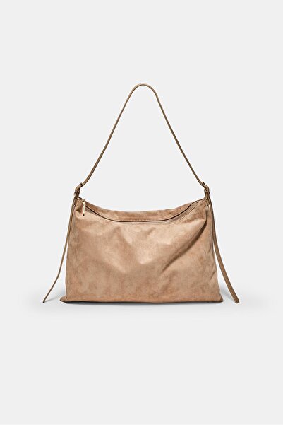 Stradivarius Mini fermuarlı yumuşak dokulu omuz çantası