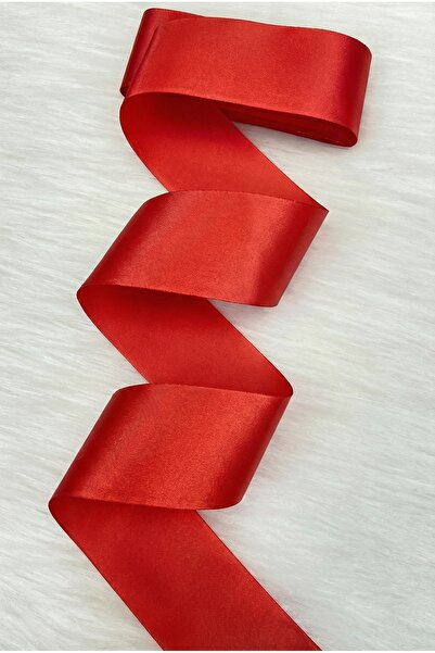 ZEYMERADE 6 cm Red Single-Sided Satin Ribbon 10 Meters, Bundle Dowry Engageme...