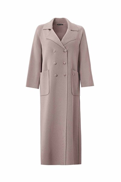 MISS DALIDA T26K-9002 Gömlek Yaka Cepli Triko Hırka CAPRI-MINK