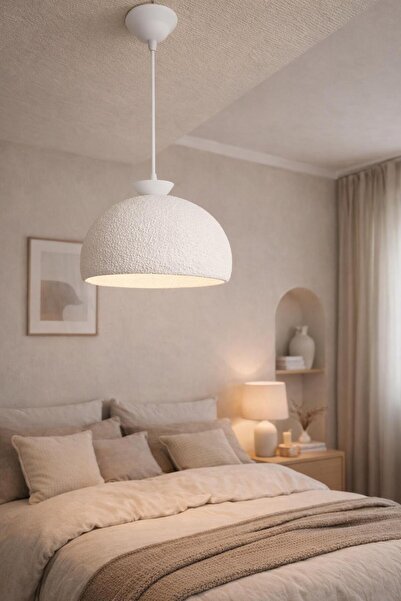 ABAJUR EVİM Petra Doğal Taş Efektli Modern Beton Avize