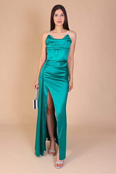 Ella Collection Taffeta Dress with Straps