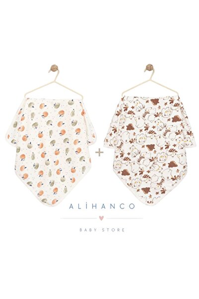 Alihan 100% Cotton 2-Pack Baby Blanket 90 X 90 cm